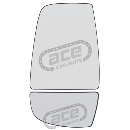 Ford Transit MK8 2014-> Upper & Lower Wing Mirror Glass Passenger Side Left Hand