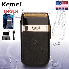Kemei KM-2024 Waterproof Electric Cordless Shaver for Men Razor Beard Trimmer