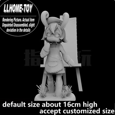 Game GS Melusine Painter Apron Resin 3D Print GK Figure DIY Model