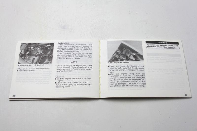 OWNER'S MANUAL KAWASAKI ZZ-R 500 C2 ZZ-R 600 D2 ZZR ZX 600 ZX 500