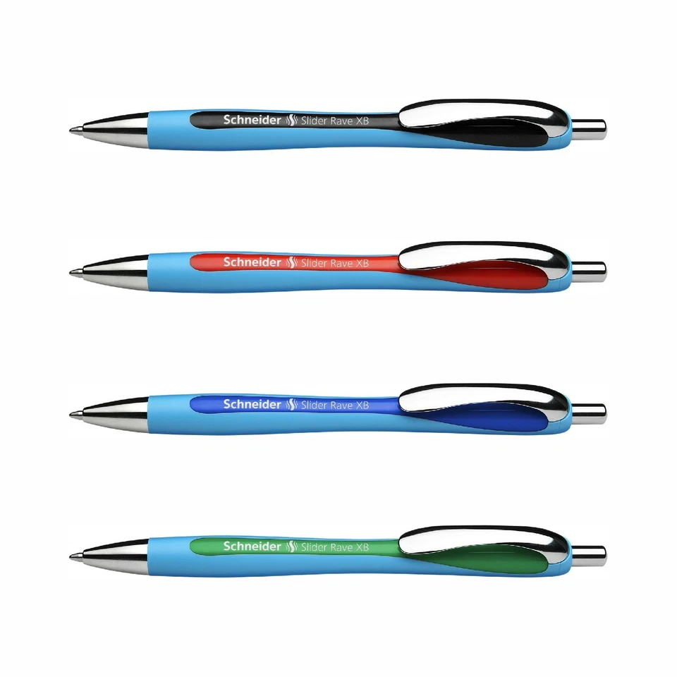 Schneider Slider Rave XB - 4er-Set schwarz, rot, blau, grün
