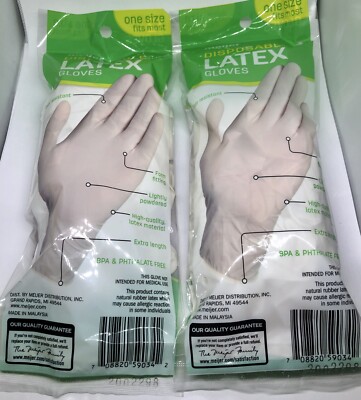 専用1 Meijer Disposable Latex Gloves, One Size 12 each 2 pack Great For