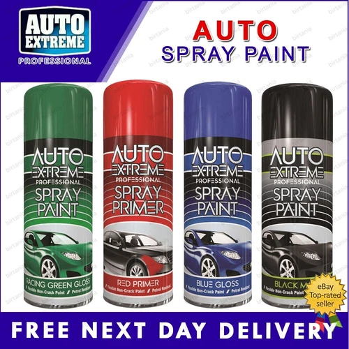 Auto Extreme Aerosol Spray Paint Car Van Bike Metal Matt Gloss Satin 400ml - A1
