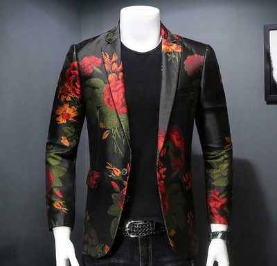 printed suit jacket