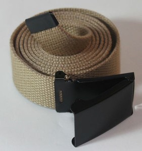 khaki web belt