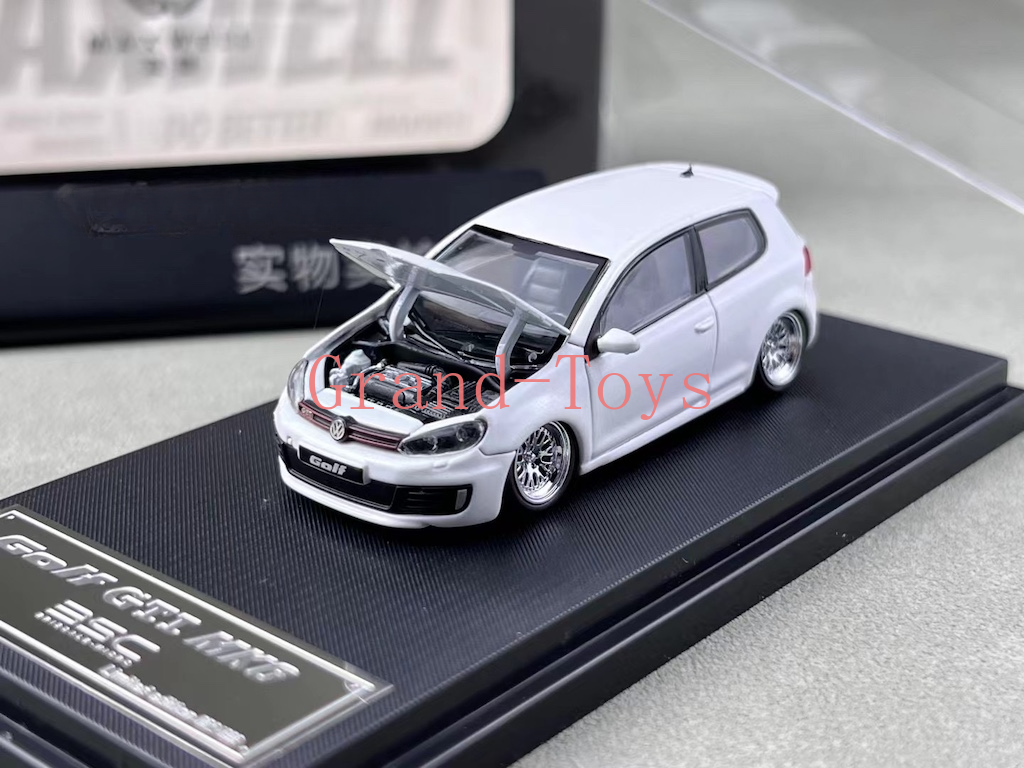 Maxwell 1:64 White VW Golf GTI MK6 VIP BBS Sports Model Diecast