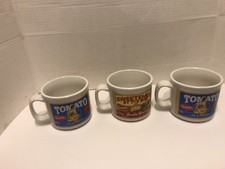 2005 Campbell's Soup Mug Cups Houston Harvest Tomato Soup Sunny Good THREE LOT