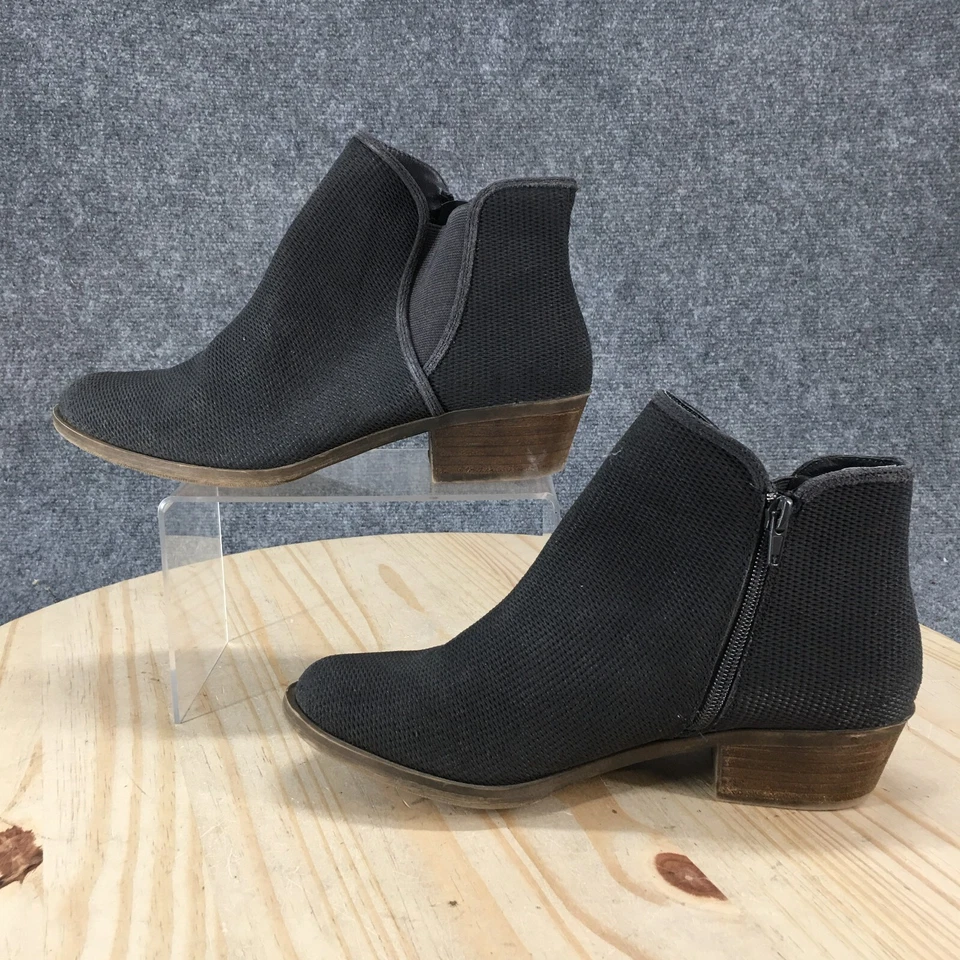 Kensie Botas Mujer 8.5 M Gerona Botín Gris Cuero Informal Tacones Bloque Foto 2 de 4
