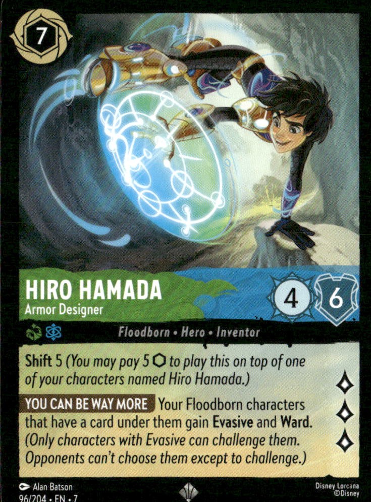 Hiro Hamada - Armor Designer 96/204 Super Rare Archazia's Island Lorcana NM