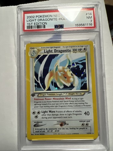 Light Dragonite (1st Edition) graded PSA 7 for sale on eBay