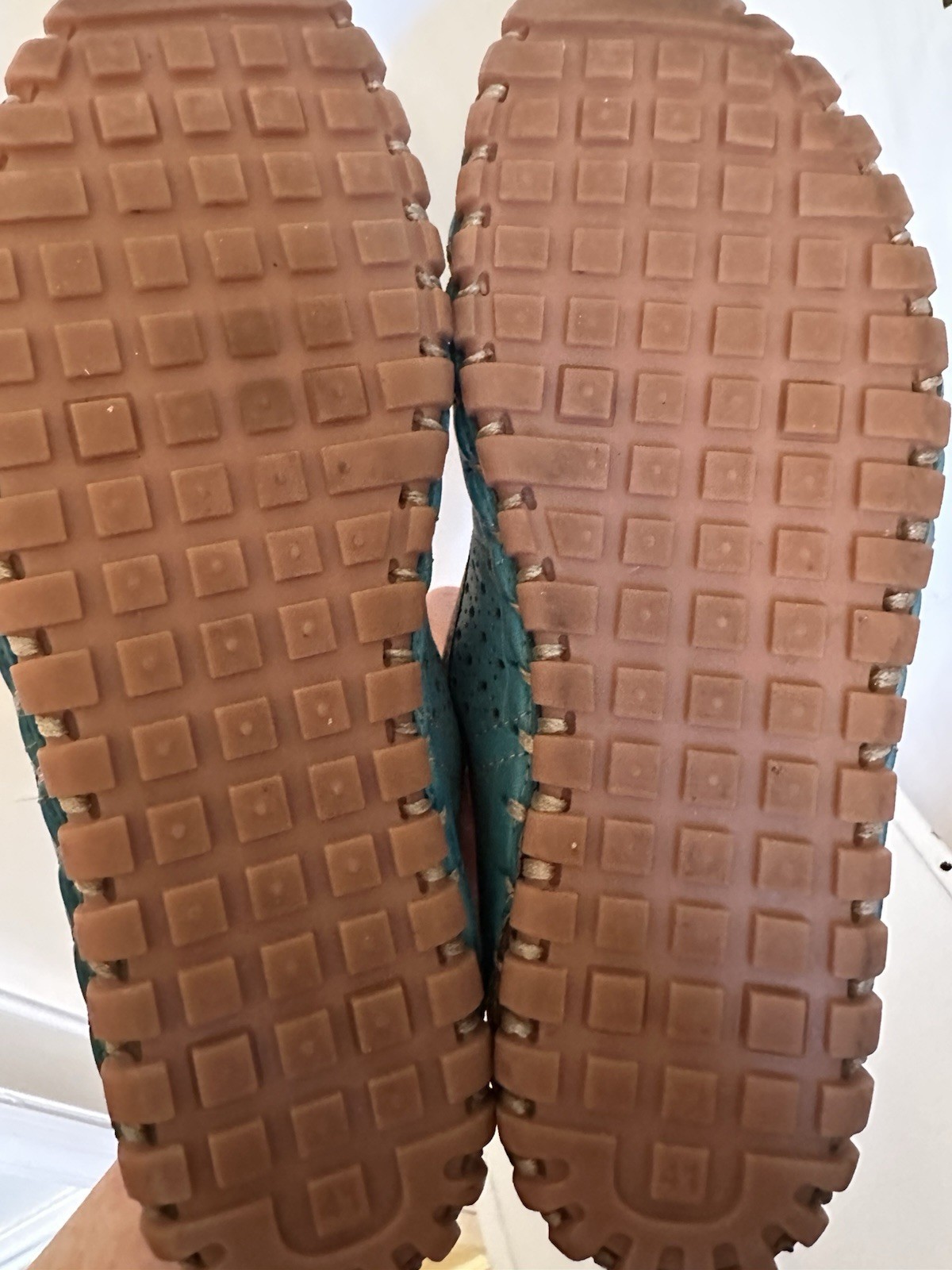 Spring Step Teal Patchwork Leather Flats EU 41 US… - image 5