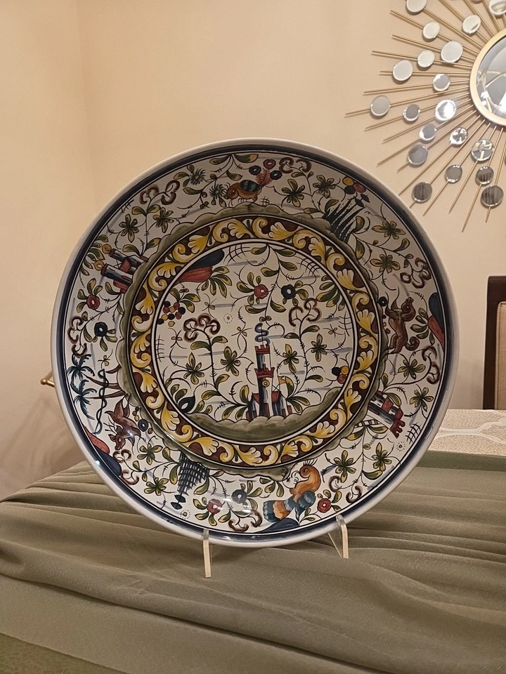 Cuenco para servir Williams Sonoma Provenza pintado a mano hecho en Portugal 14,5 pulgadas  Foto 3 de 4