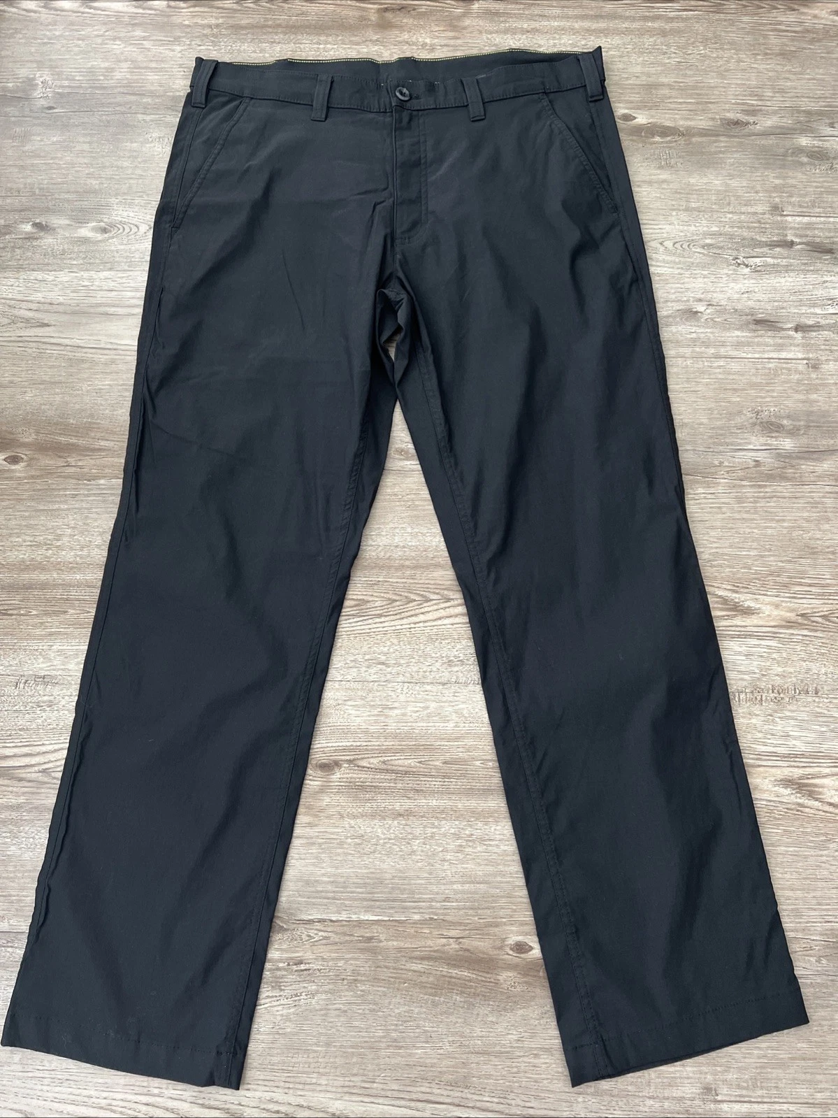 Eddie Bauer Tech Pants Black Regular Straight Fit Mens Actual 36x31
