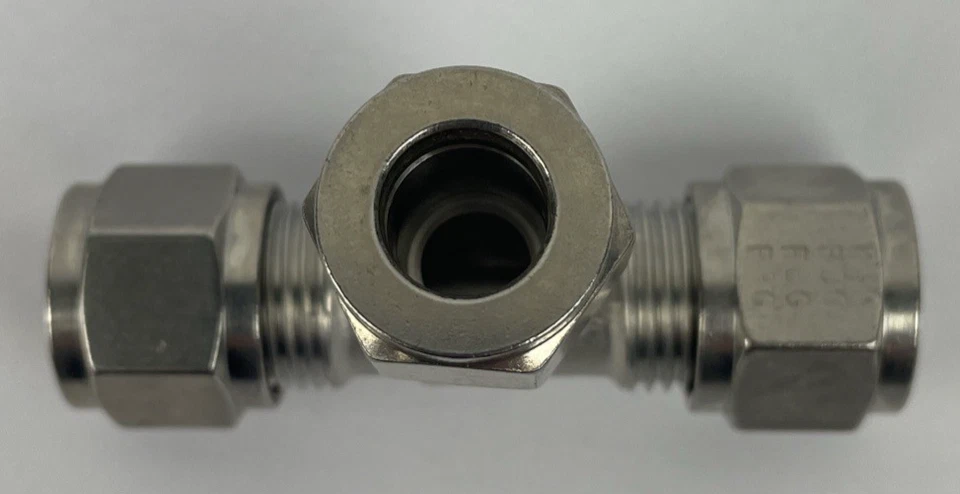 GYROLOK HOKE 1/2" OD TUBE COMPRESS TEE FITTING 316 GRADE STAINLESS STEEL 8TTT316 - Image 3 of 3