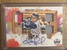 2020 Panini Diamond Kings - Dk Quad Material Signatures Omar Vizquel #DKQ /20 