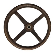 Antique Pre-1930 All Wood Steering Wheel 17 Keyed Shaft 34 X 1-12