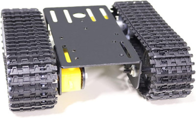 Professional Tank Car Chassis Kit with 2Pcs Plastic Tracks & 2Pcs TT Motor, TT02