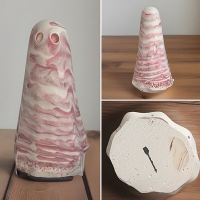 York Ghost Merchants Pink/White Zick Zag Swirly Striped Ombré Mr Fletcher Ghost