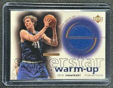 DIRK NOWITZKI 2001-02 UPPER DECK OVATION #DN SUPERSTAR WARM-UPS JERSEY MAVERICKS