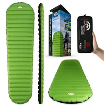 Ultralight 17oz Camping Sleeping pad ApolloAir - Compact, Warm 5.2 R-Value 4 ...