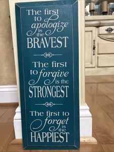 Inspirational Wall Plaque 18x7.5x.5” Rustic Wood Wall Decor Turquoise Plaque