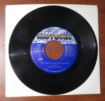 Lionel Richie, All Night Long / Wandering Stranger, 45 RPM, EX