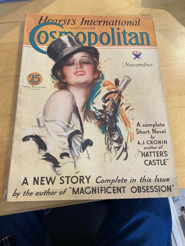 Cosmopolitan November 1933 Magazine Illustrated by Harrison Fishermen.