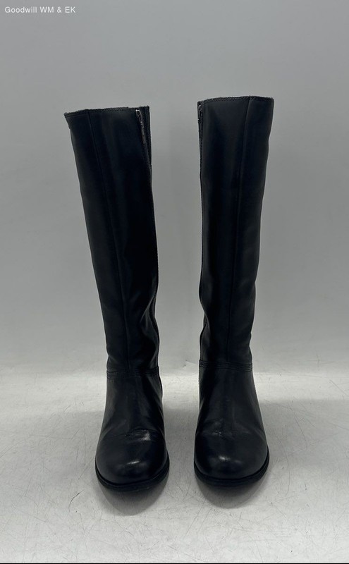 UGG Australia Barton Croco Black Leather Equestrian Riding Tall Boots Size 10