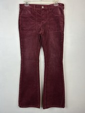 Pilcro Anthropologie Corduroy Pants Womens 28 Burgundy Casual Fall