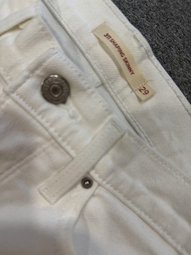 Levi's 28x30 6 Women's 311 Shaping Skinny White Mid Rise Stretch - Picture 5 of 9