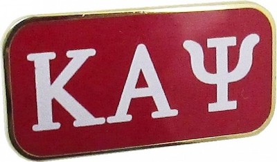Kappa Alpha Psi 3 Letter Bar Lapel Pin [Red - 1'' x 0.5'']