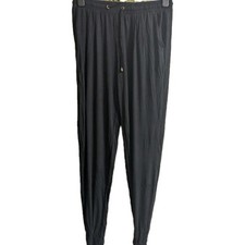 M&S Cuff Hem Black Jogger Elasticated Trousers Leggings 10 (Marks & Spencer)