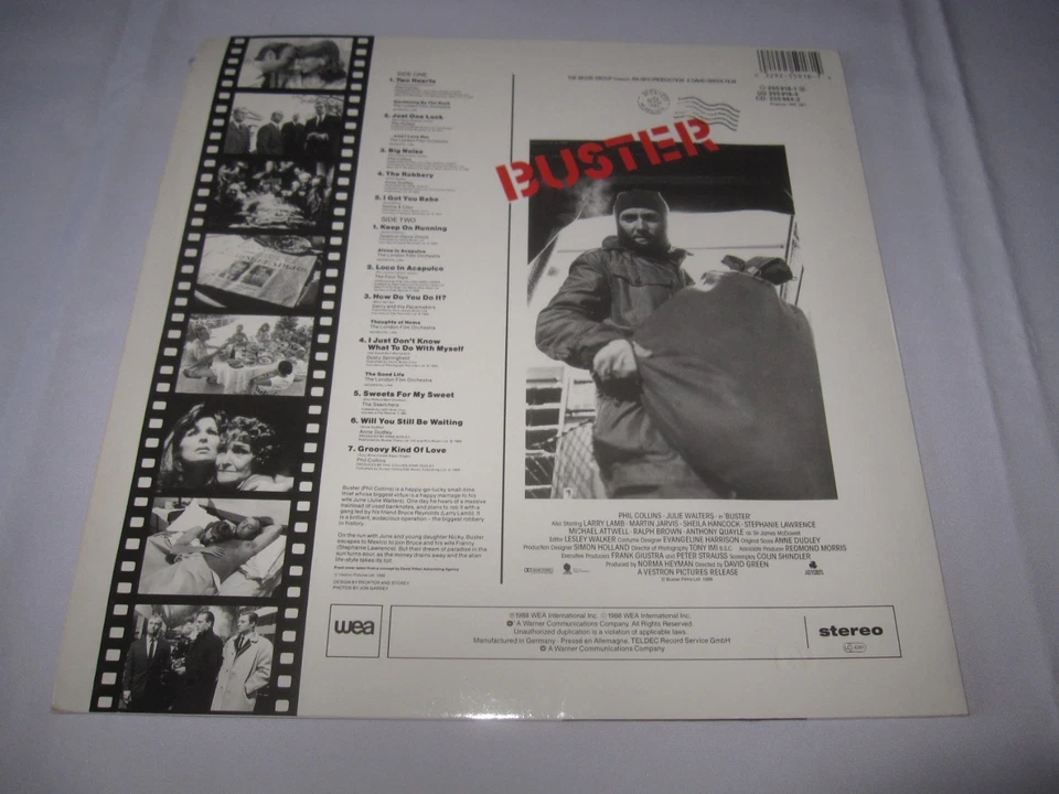 Vinyl LP 12“ Buster / Phil Collins – Soundtrack – WEA 255918-1, 1988 - Bild 4 von 4