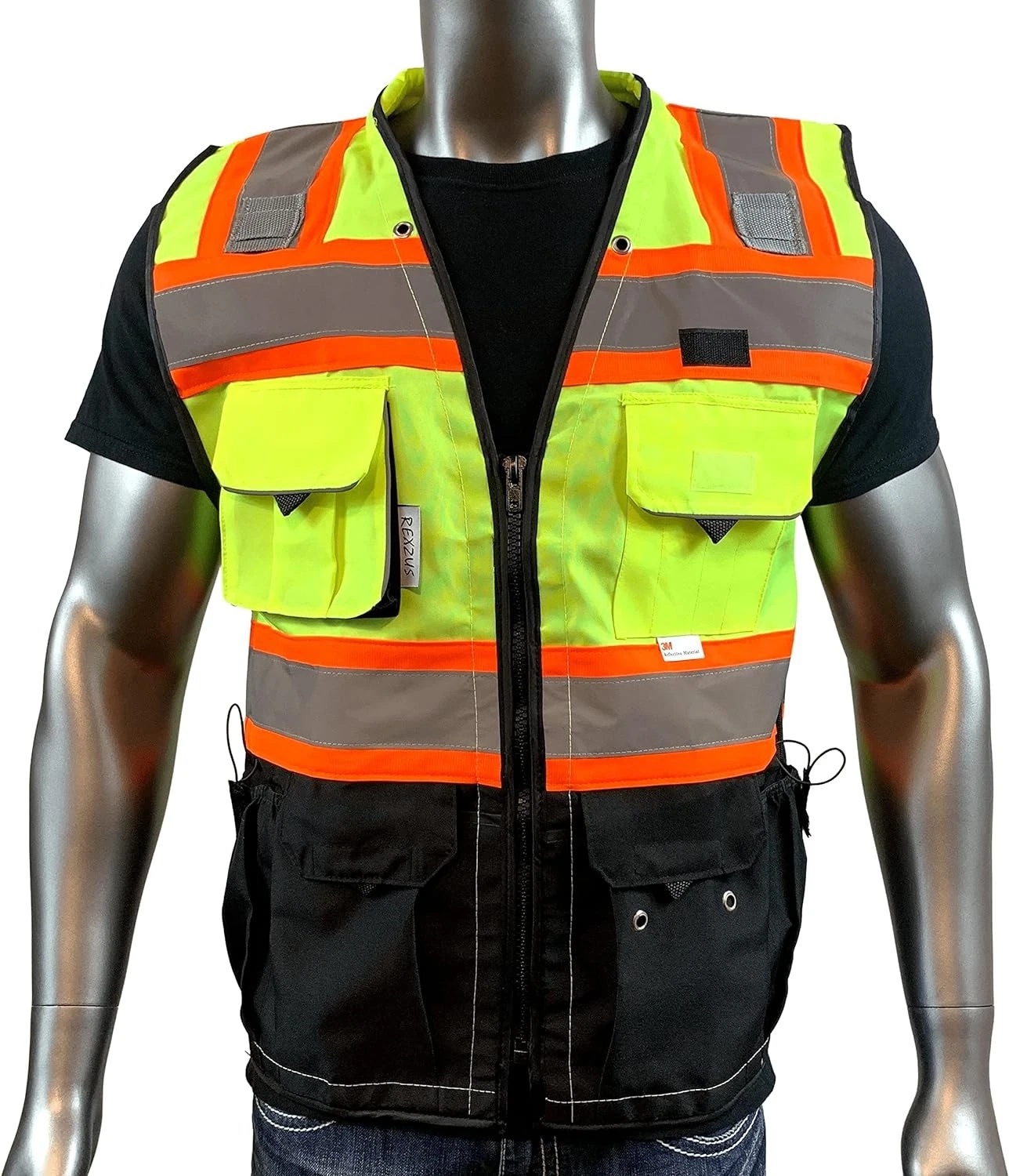 Black Series Safety Vest Yellow Black XL - product detail image 2