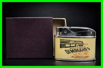 Vintage DiMaggio s Restaurant Fisherman s Wharf San Francisco Flat Ad Lighter