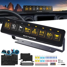 8 Gang Wireless Switch Panel,LED Light Bar Circuit Remote Control Marine 12V-24V