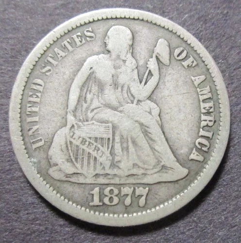 1877-CC Seated Liberty Dime — photo from another recent sale