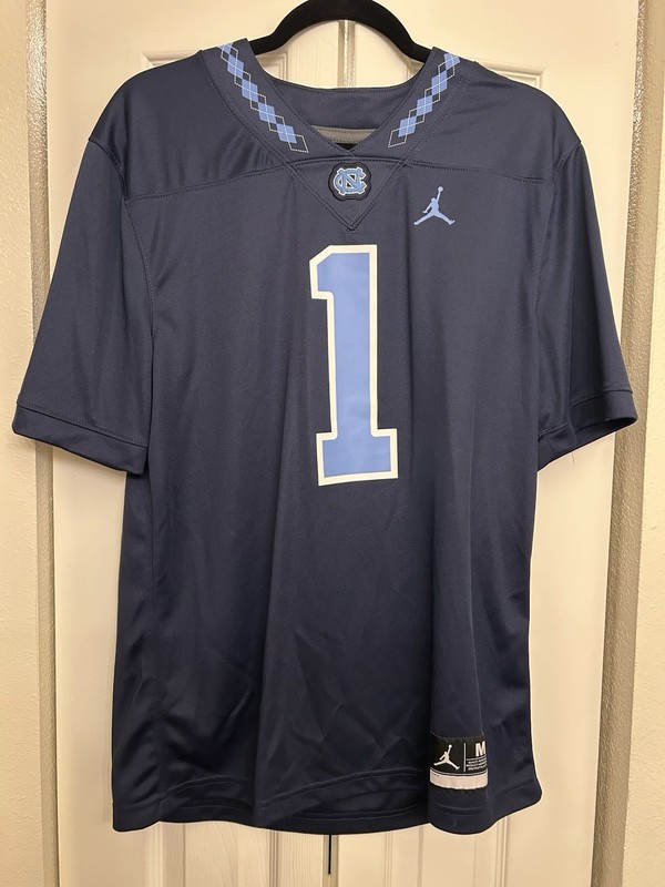 Air Jordan Dri Fit North Carolina Tar Heels UNC Football Jersey #1 Mens M Navy
