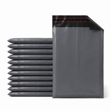 Grey Mailing Bags 6x9" Waterproof Self Seal Postal Poly Mailers 60mu Recycled