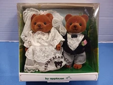 Teddy Bear Story Applause Bride Groom Mini Dolls 1986 in Box Teddy & Tammy