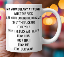 Rude Work Mug Funny Office Coffee Cup Sweary Gift for Colleagues Novelty Present