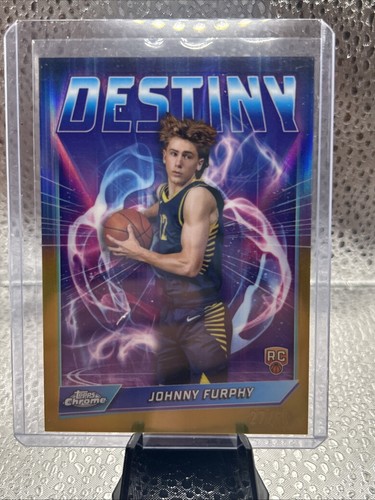 2024-25 Topps Chrome Johnny Furphy RC #/50 Gold Refractor Destiny SP Pacers