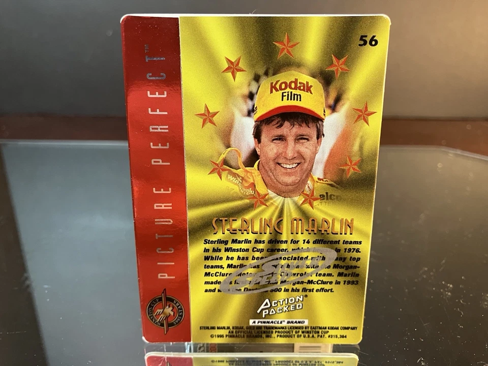 Parallel Sterling Marlin #4 Kodak Action Packed Silver Speed 1995 Card #56 - Image 2 of 2
