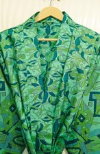 Pure Silk Green kimono Long Robe Gown Girl's Woman Silk Kimono KMO5513