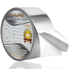 Aluminum Foil Duct Tape Heavy Duty Waterproof, Premium Silver Metal HVAC 1-Pack