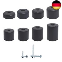 (4 StüCk) Schwarz MöBelbeine HöHe 45 Mm Rund Ø 50 Mm MöBelfüßE Material Kunststo