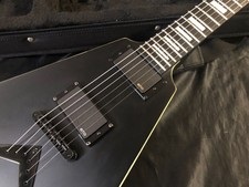 Dean V Stealth Black Satin EMG / Electric Guitar w/ Original Semi-HC