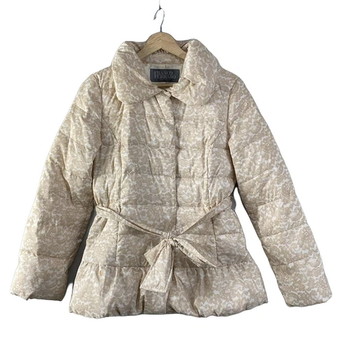 OFF WHITE Autentico FRANCO FERRARO Piumino donna beige bianco