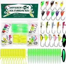 Dovesun Fishing Kit Ice Jigs B-Ice fishing jigs 45pcs 
