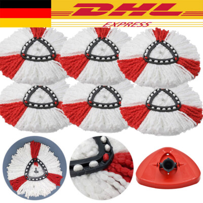 Lot De 6 Têtes De Serpillière De Rechange Pour Vileda Turbo/Easy Wring - Nettoyage Pratique